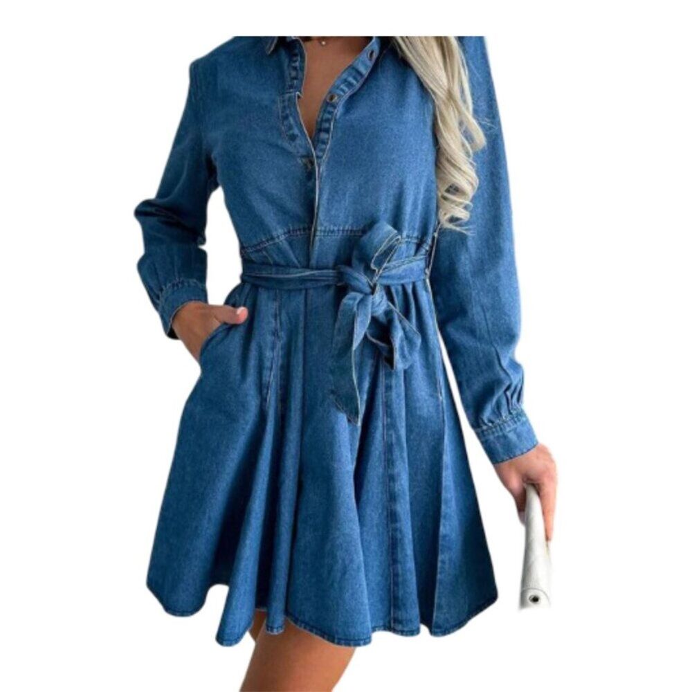 NWOT Chic Denim Dress - Size S